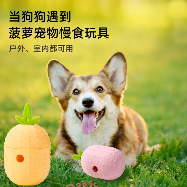 菠萝宠物慢食玩具
